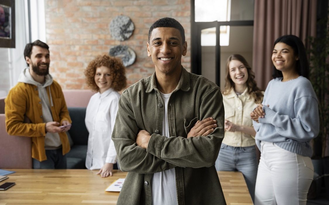 co working people working together freepik